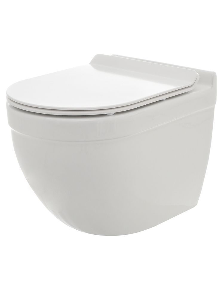 Унитаз подвесной с сиденьем SoftClose, технология смыва Rimless, скрытый крепеж 520x360x410 AQM2006