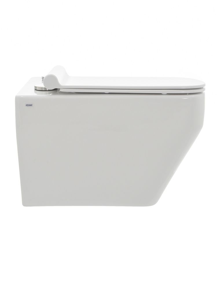 Унитаз подвесной с сиденьем, скрытый монтаж, AQM Aquame (Распродажа!)