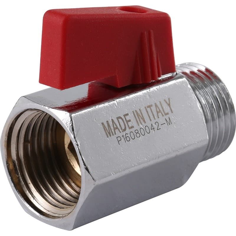 Кран мини 1/2" ВН с красной ручкой ITAP