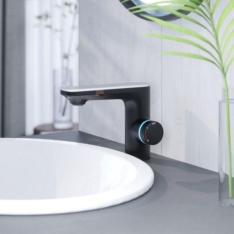 Смеситель на раковину MORANS сенсорный, с термостатом, черный матовый, BERGES Смеситель на раковину MORANS сенсорный, с термостатом, черный матовый, BERGES