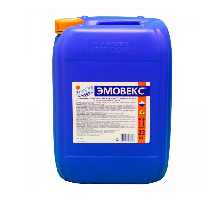 (М)ЭМОВЕКС - жидкий хлор 30л (34кг), Маркопул