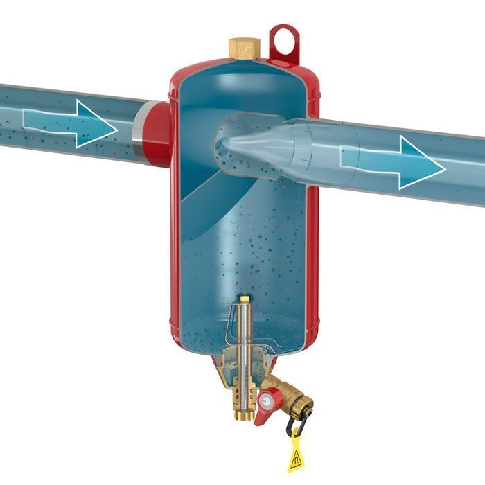 Сепаратор шлама Flamco Clean Smart 65 F 8 л. DN 65 сталь, фланец Flamco