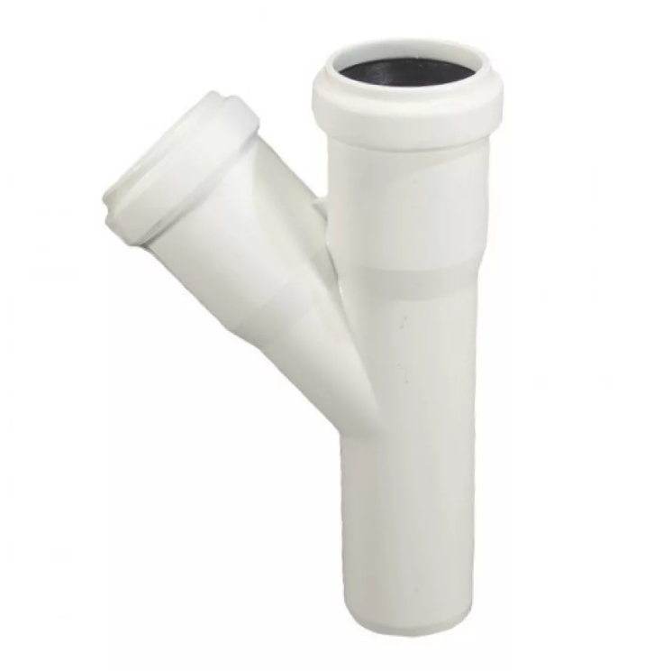 Тройник 32/32*45 гр. белый OST (двухрастр)