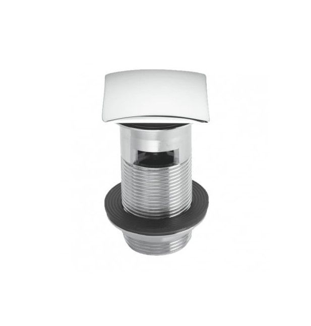 Выпуск с переливом (d= 1 1/4) Click/Clack с квадратной пробкой 60мм ХРОМ McAlpine