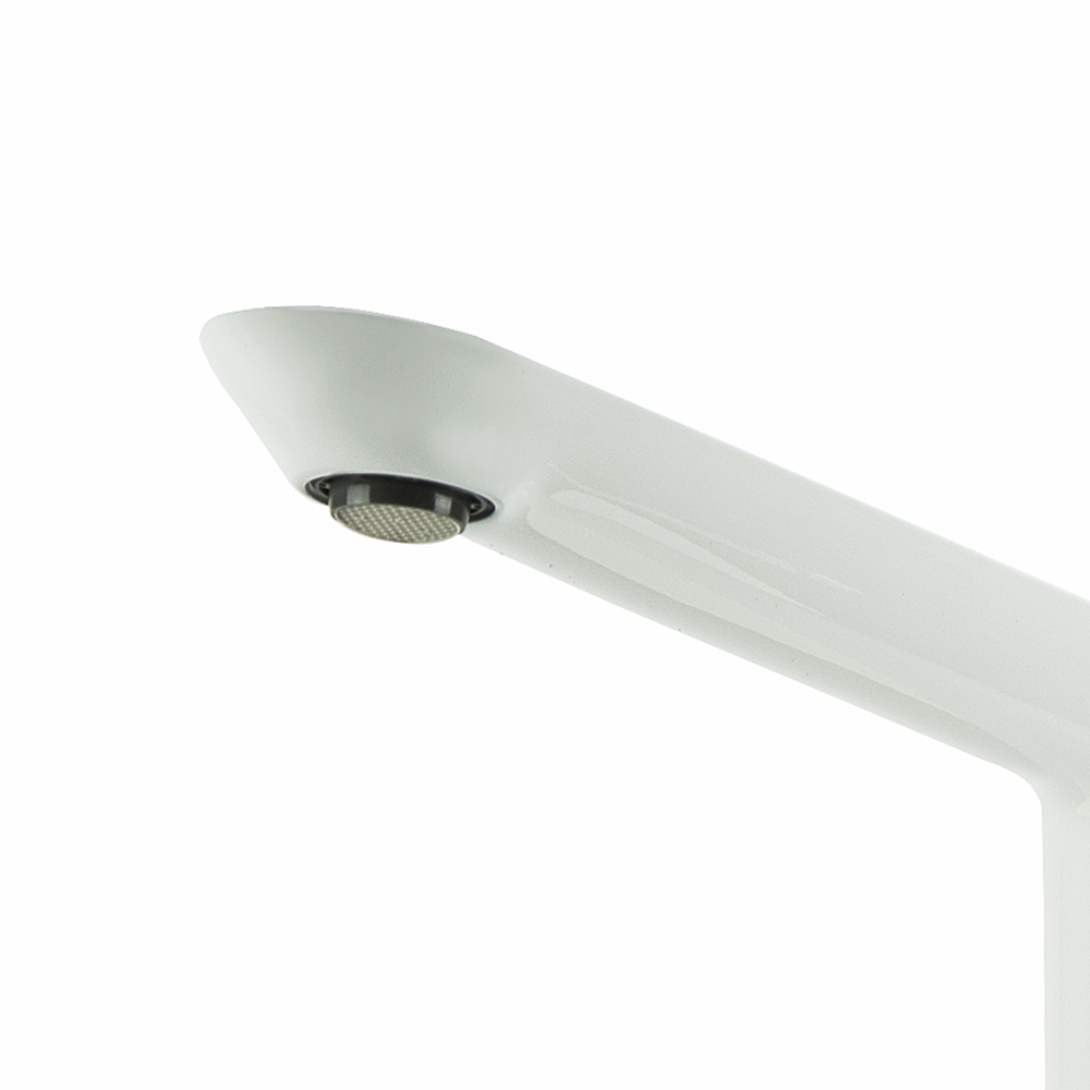 Смеситель для кухни MELANGE, с высоким поворотным изливом, хром/белый, LEMARK