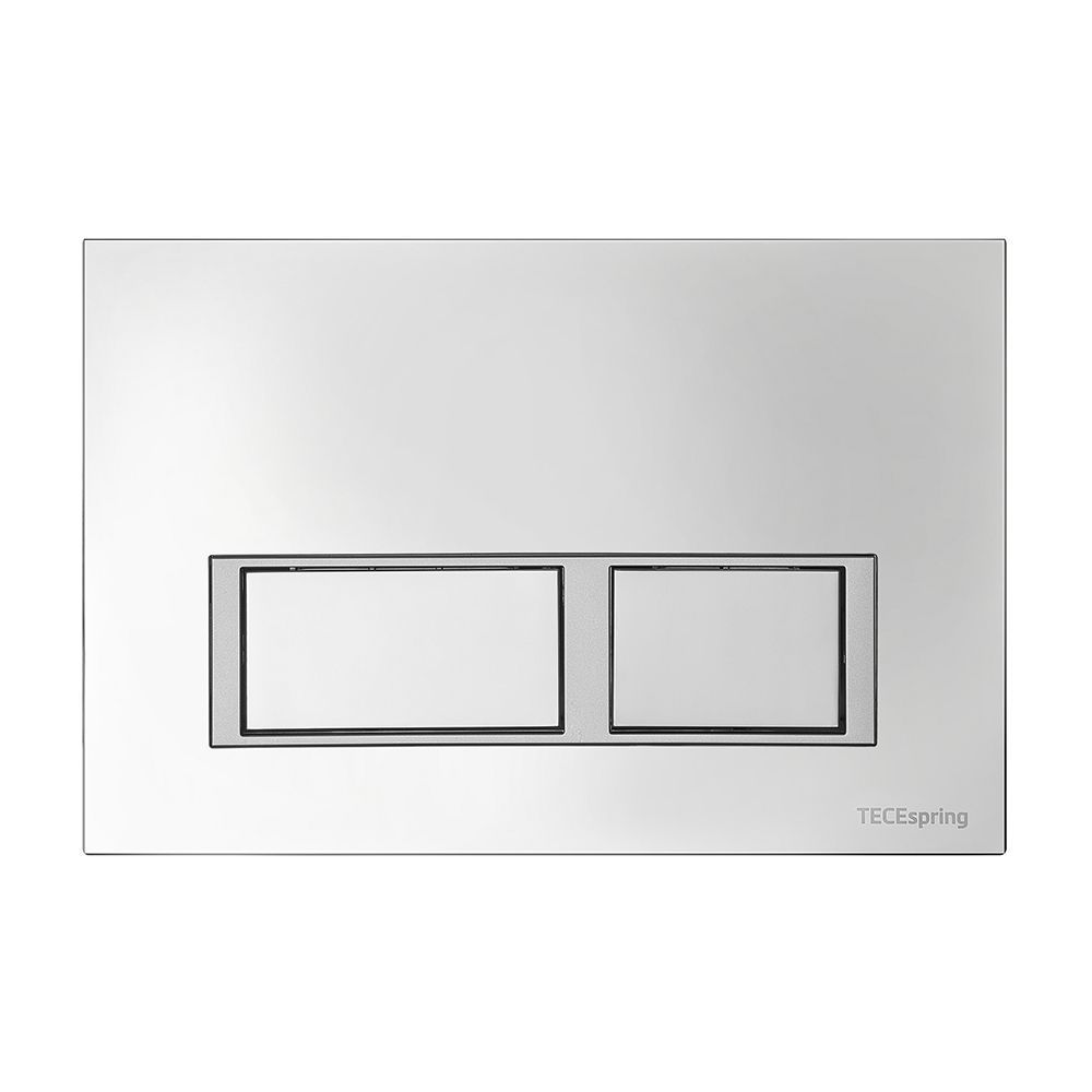 Панель смыва TECEspring V (прямоугольные клавиши) пластик, хром глянцевый, контур хром матовый