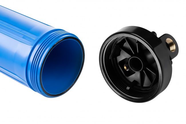 Корпус Гейзер 20" ВВ 1"ВР синий, латунная вставка С23