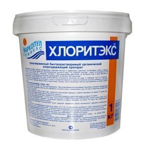 ХЛОРИТЭКС органический хлор-60% в гранулах (ведро 1кг), Маркопул