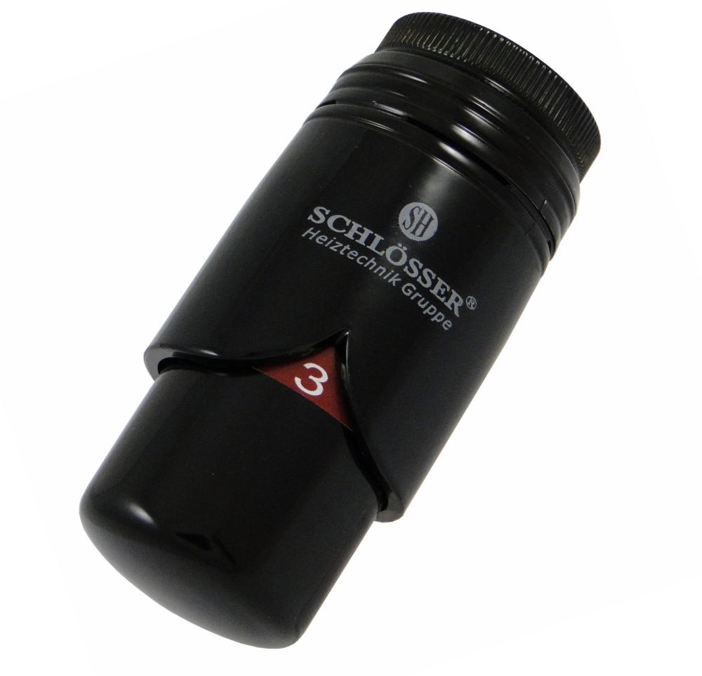 Головка термостатическая BRILLANT M30x1,5 черная RAL 9005 Schlosser
