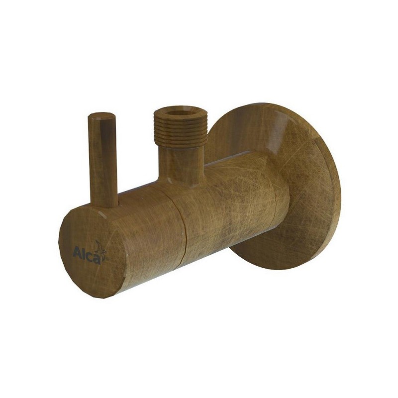 Вентиль угловой, круглый 1/2"х3/8" бронза ALCA PLAST