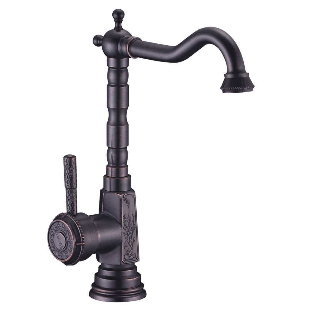 Смеситель для кухни с поворотным изливом (черная бронза) JASMINE, LEMARK