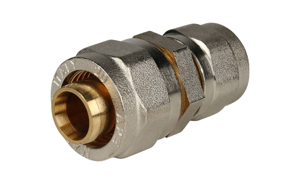 Муфта 20-16 латунь (обжим) Stout