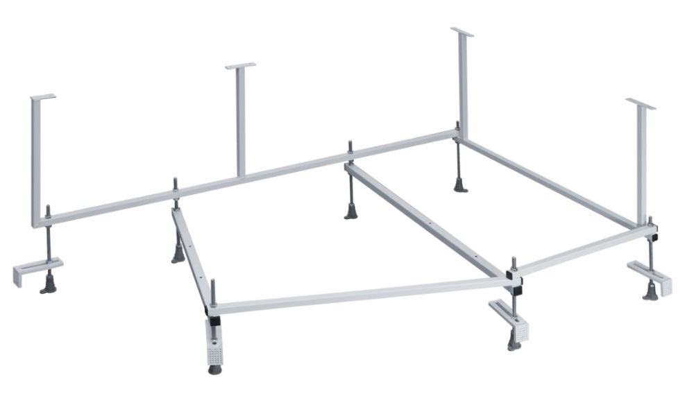 Ванна ЭДЕРА 170*110, левая + монтаж.комплект + фронт.экран, Santek