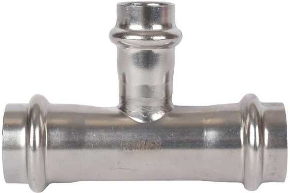 Тройник press 18х15х18 нерж. Rommer