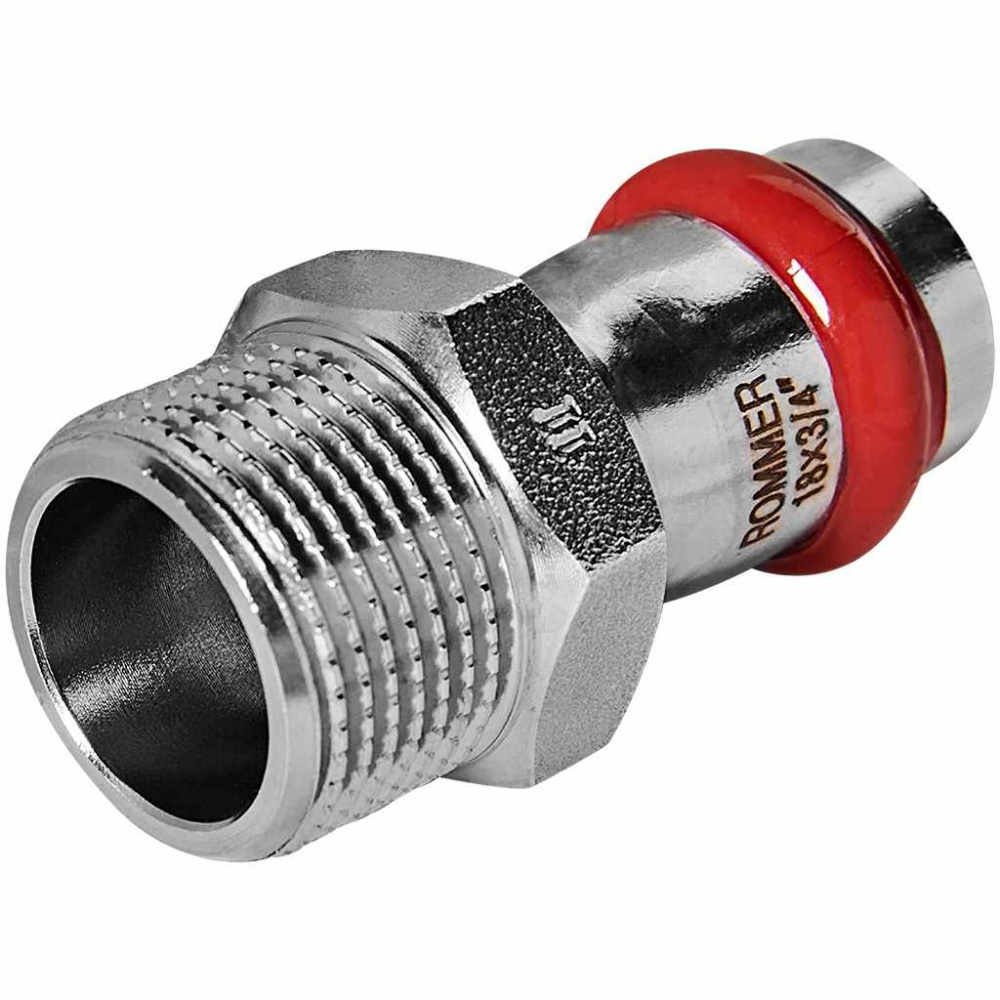 Переходник 18х3/4 НР нерж. Rommer
