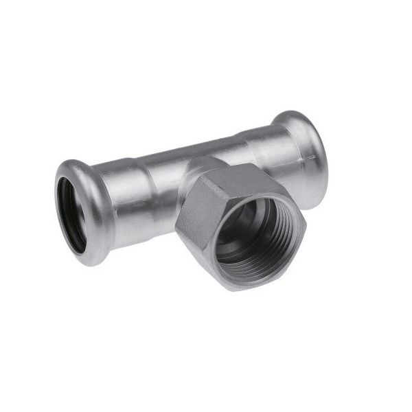Тройник Inox press 28х1/2"х28 нерж. KAN-Therm
