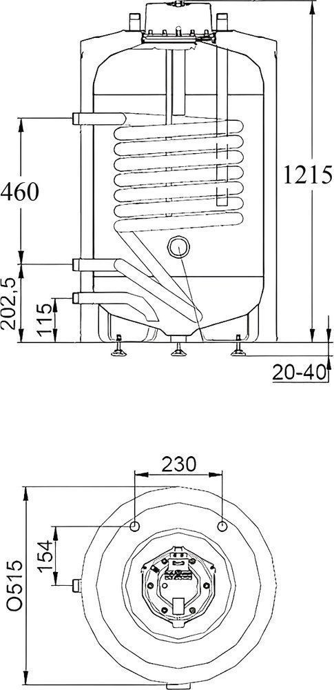 Водонагреватель напольный AQ IND SC 150л Hajdu