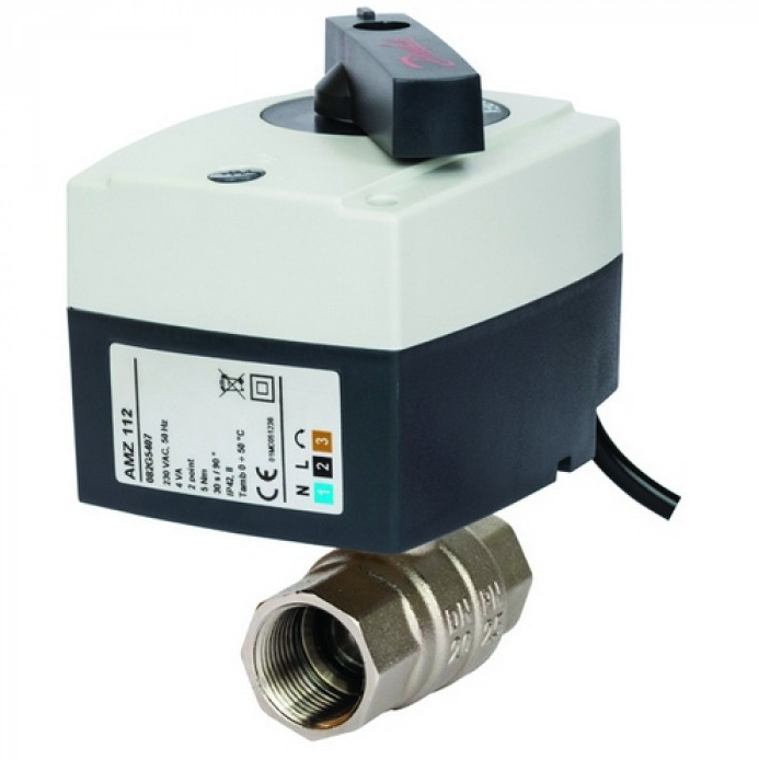 Клапан шаровой двухпозиционный  AMZ112 Ду15 Ру 16 ВР U=220 В