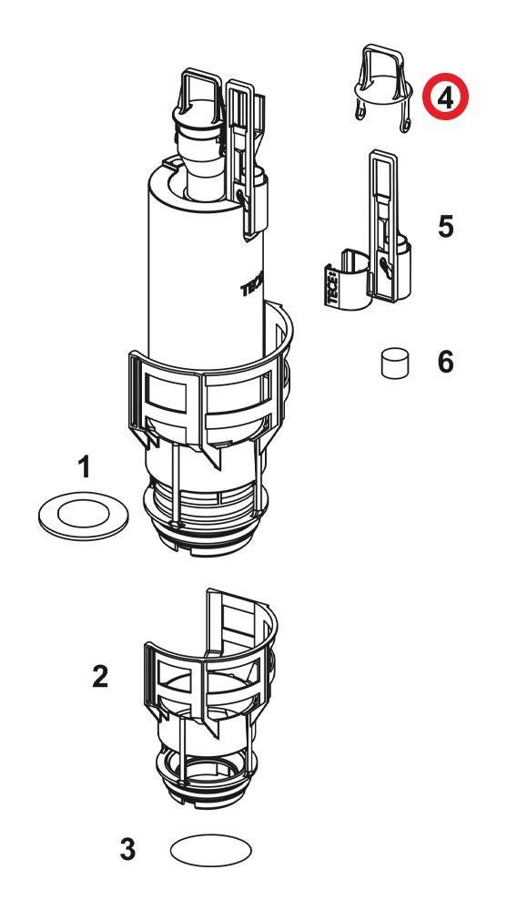 Сцепная петля, съемный элемент клапана, TECE