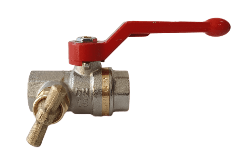 Кран шаровой BVR-DR со спускным элементом DN15 PN40 Ридан