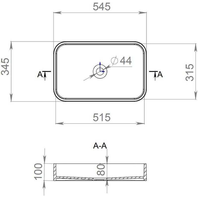 Раковина S-Stone CALLISTA 01 белая матовая Salini