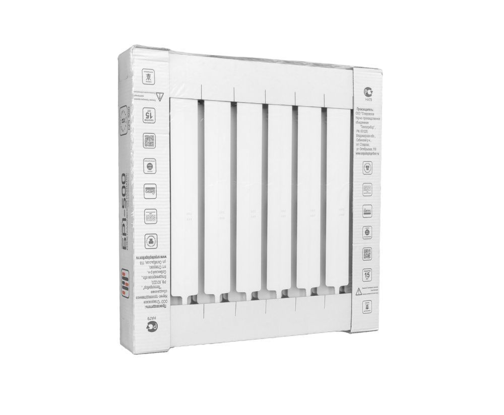 Радиатор биметаллический 500/90 мм 8 секций Теплоприбор