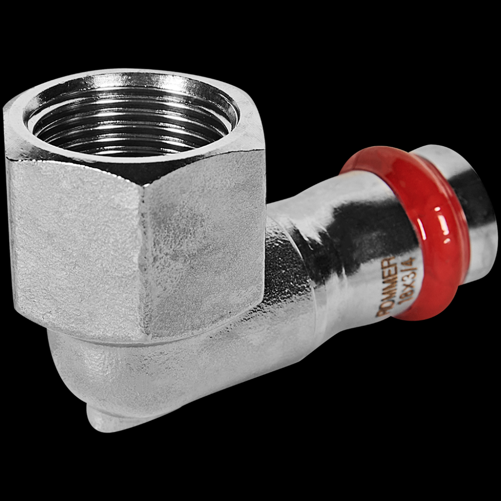 Отвод 18х3/4 ВР нерж. Rommer