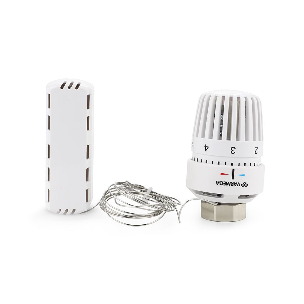 Головка термостатическая М30х1,5 с выносным датчиком белая Varmega