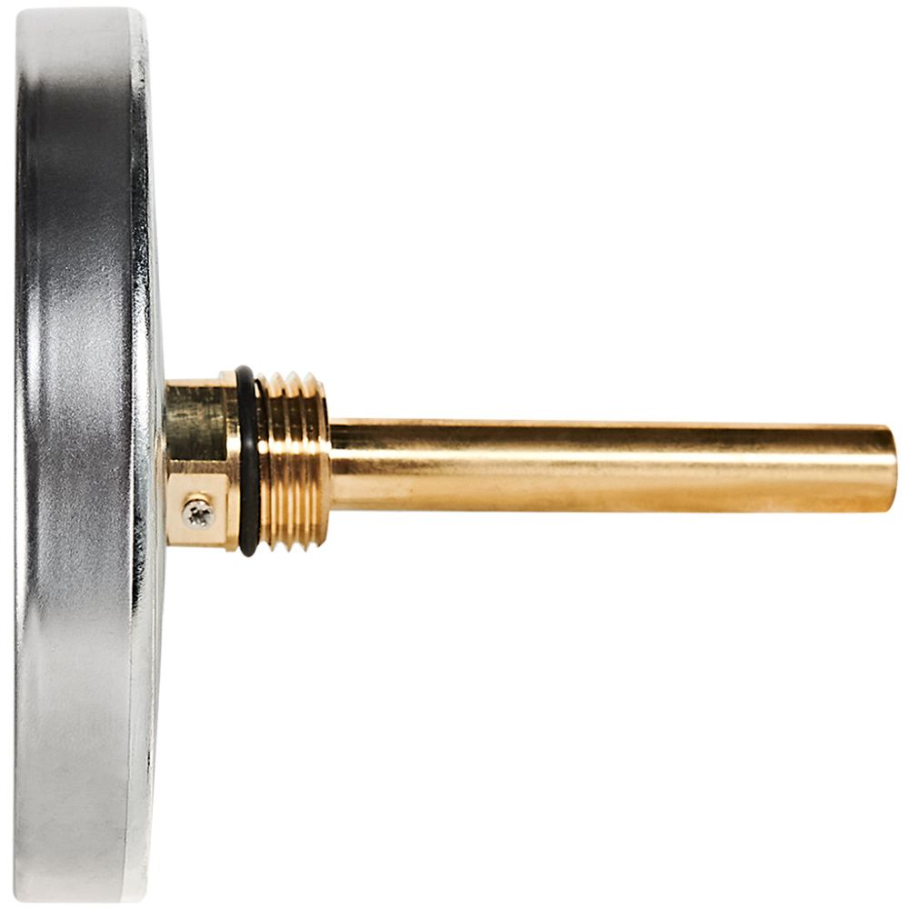 Термометр биметаллический осевой с погружной гильзой. Корпус Dn 100 мм, гильза 75 мм 1/2 , 0...120°С