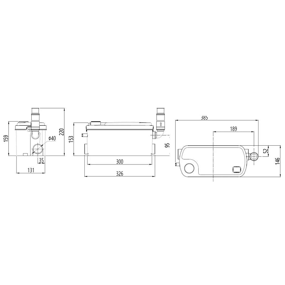 Установка насосная SANIVORT 255 M (7м) UNIPUMP