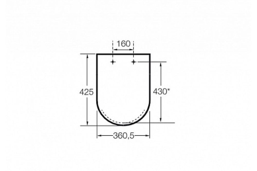 Сиденье с крышкой Dama Senso Compacto лакирванная soft close для унитаза ROCA