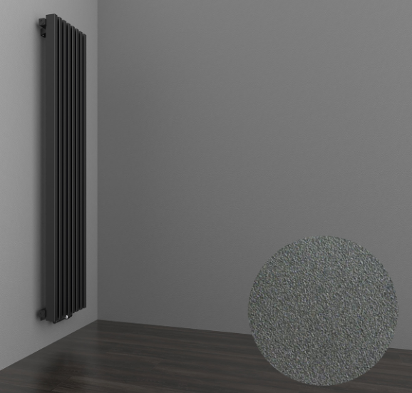 Радиатор QUADRUM 60 V 1750- 6 R RAL 1М183SN026 серый темный металлик муар