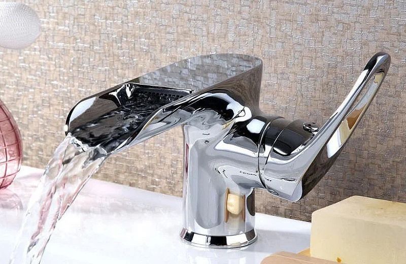 Смеситель для умывальника OMEGA, монолитный, с каскадным изливом, хром, LEMARK Смеситель для умывальника OMEGA, монолитный, с каскадным изливом, хром, LEMARK