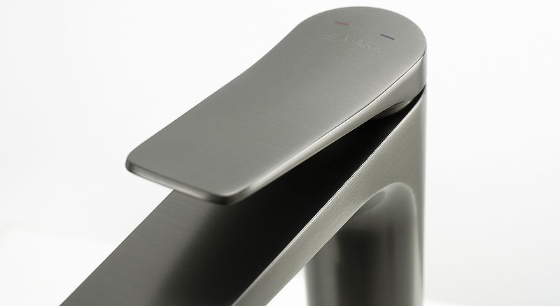 Смеситель для умывальника Bronx, средний, монолитный, графит, LEMARK