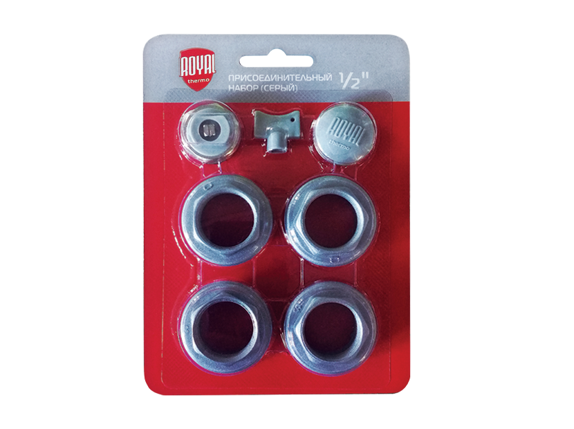 Набор присоединительный 1/2 (серый) Royal Thermo