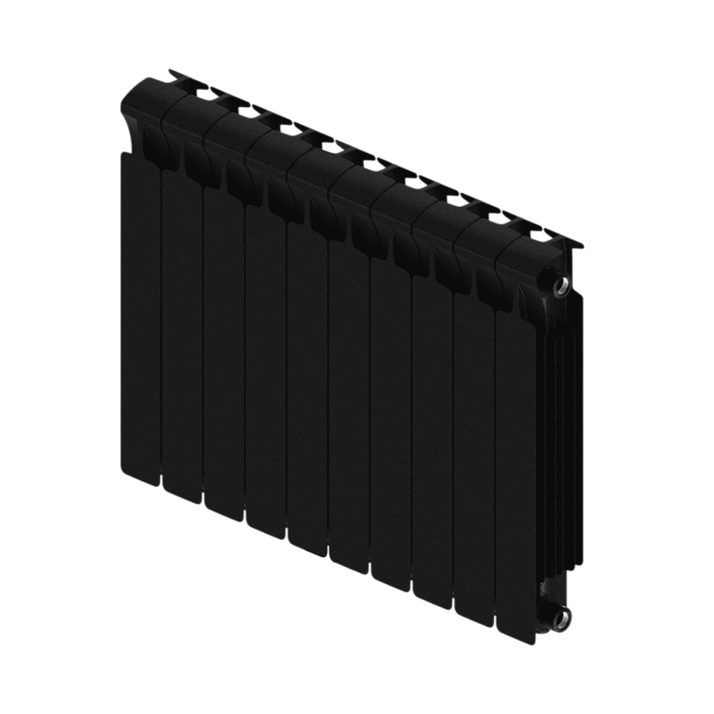 Радиатор биметаллический Monolit 500/100 10 секции G3/4" боковое подкл. Антрацит Rifar