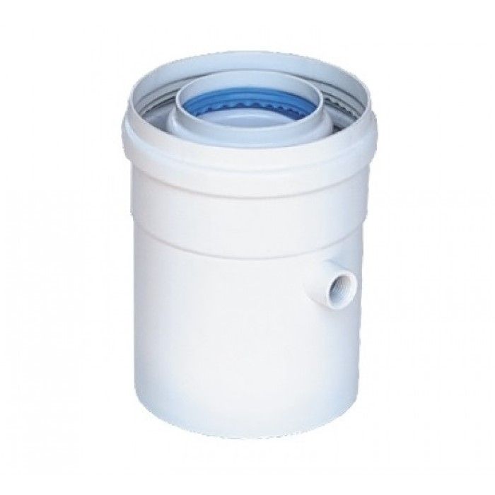 Конденсатосборник коаксиальный DN60/100 белый