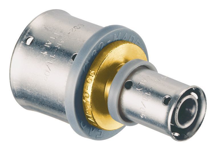 Муфта переходная 20х16 латунь, пресс FAR