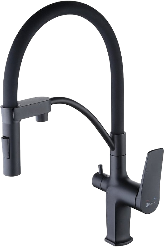 Смеситель для кухни Bronx, с подключением к фильтру, Черный, Lemark 