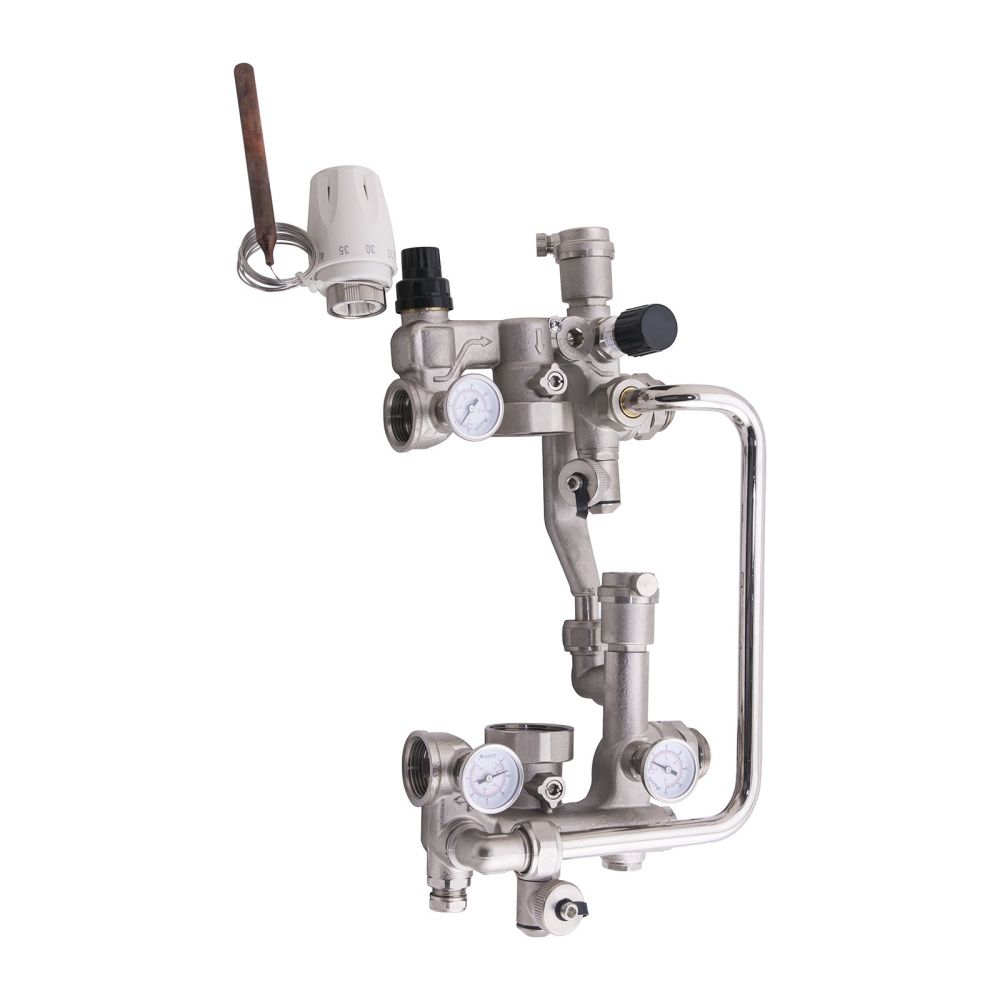 Узел насосно-смесительный для высоко и низкотемпературных контуров, без насоса 1" Gappo