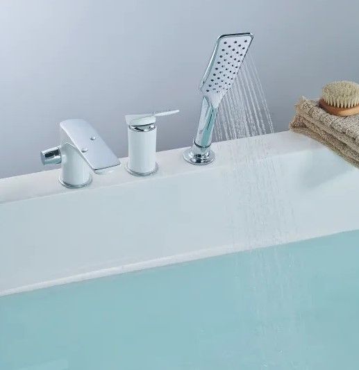 Смеситель для ванны Allegro с аксессуарами, хром/белый, Lemark