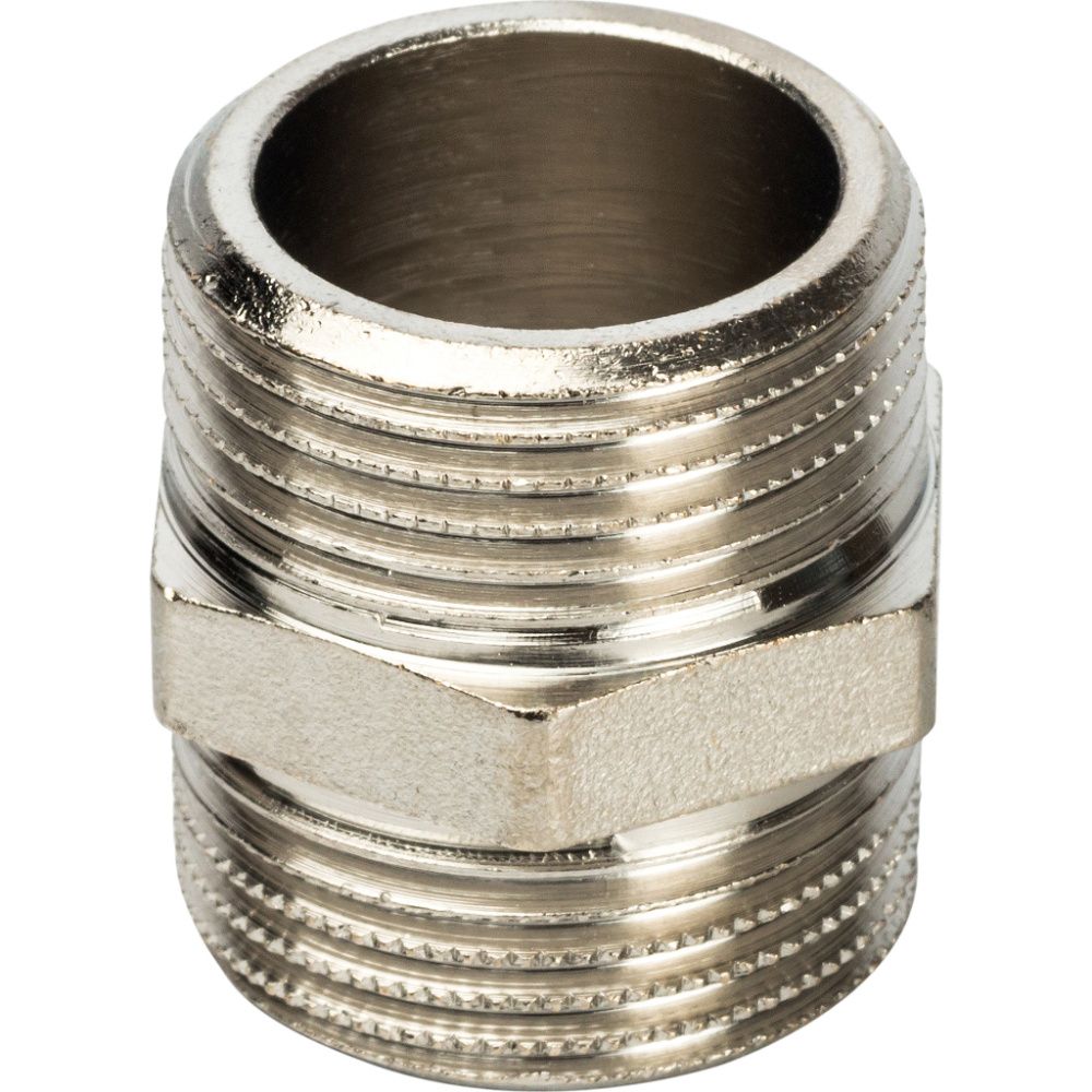 Ниппель НН 3/4х3/4 (никель) Stout