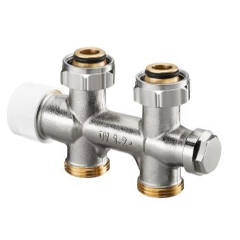 Присоединительный узел Multiblock T проходной 3/4" НР (евроконус) для 1 и 2 труб.систем Oventrop