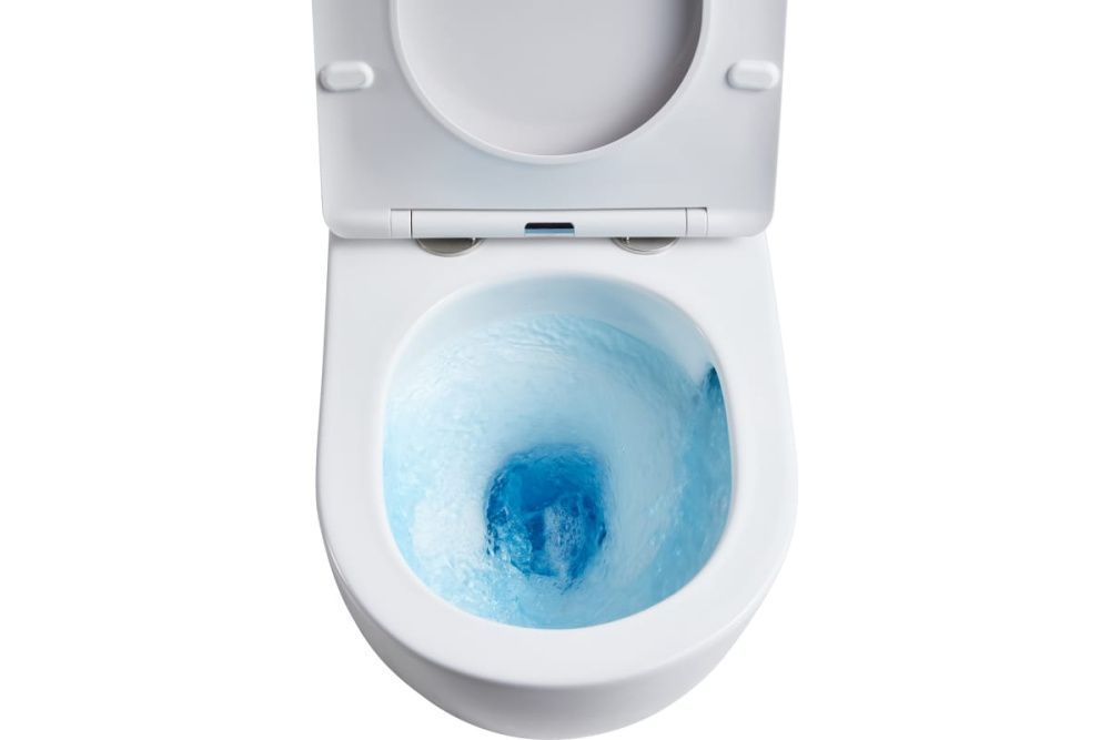 Унитаз подвесной безободковый TERAMO (округлый) "Торнадо", антивсплеск, сидение микролифт AZARIO