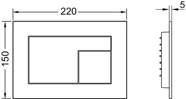 Клавиша TECEvelvet, черная