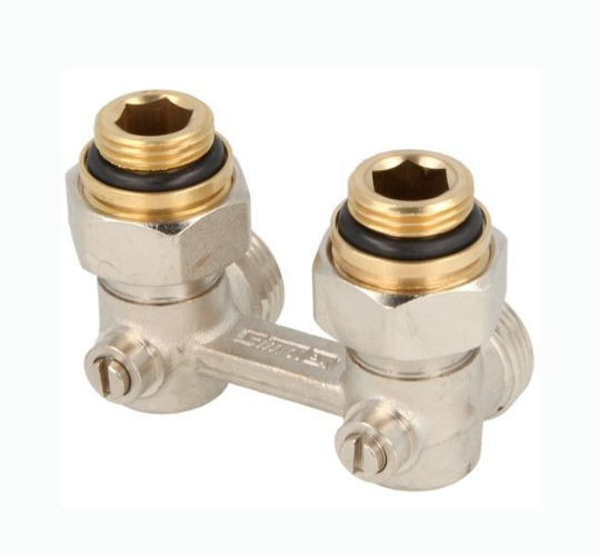 Узел нижнего подключения E1/50 угловой, ВР1/2х3/4НР, с ниппелями 1/2"  Simplex