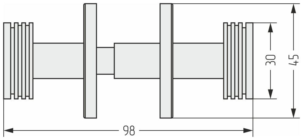 Вешалка КАНЬОН двойная, золото глянцевое, Сунержа