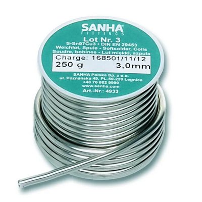 Припой мягкий S-Sn97Cu3 Нр.3 3 мм Sanha