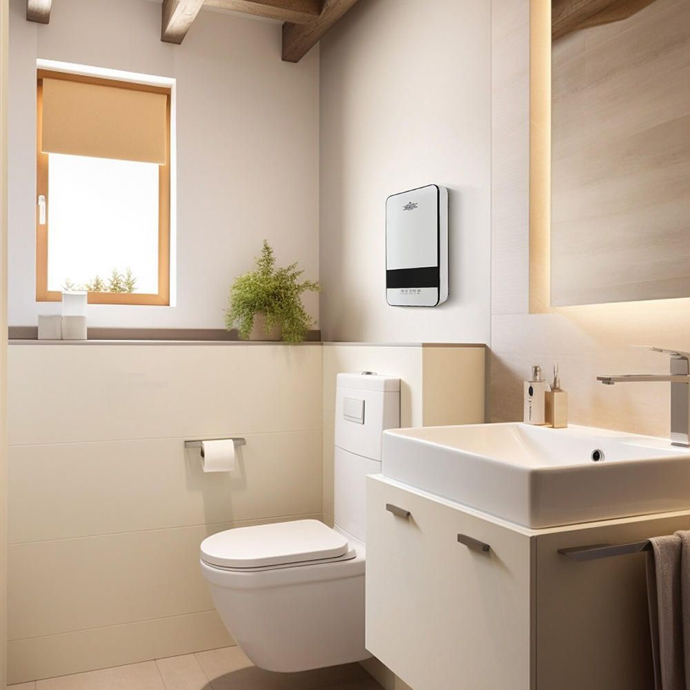 Водонагреватель проточный AQUA 8,5 кВт, серебристый PRIMOCLIMA 