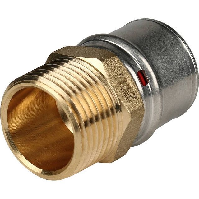 Муфта  32х1" НР латунь пресс Stout